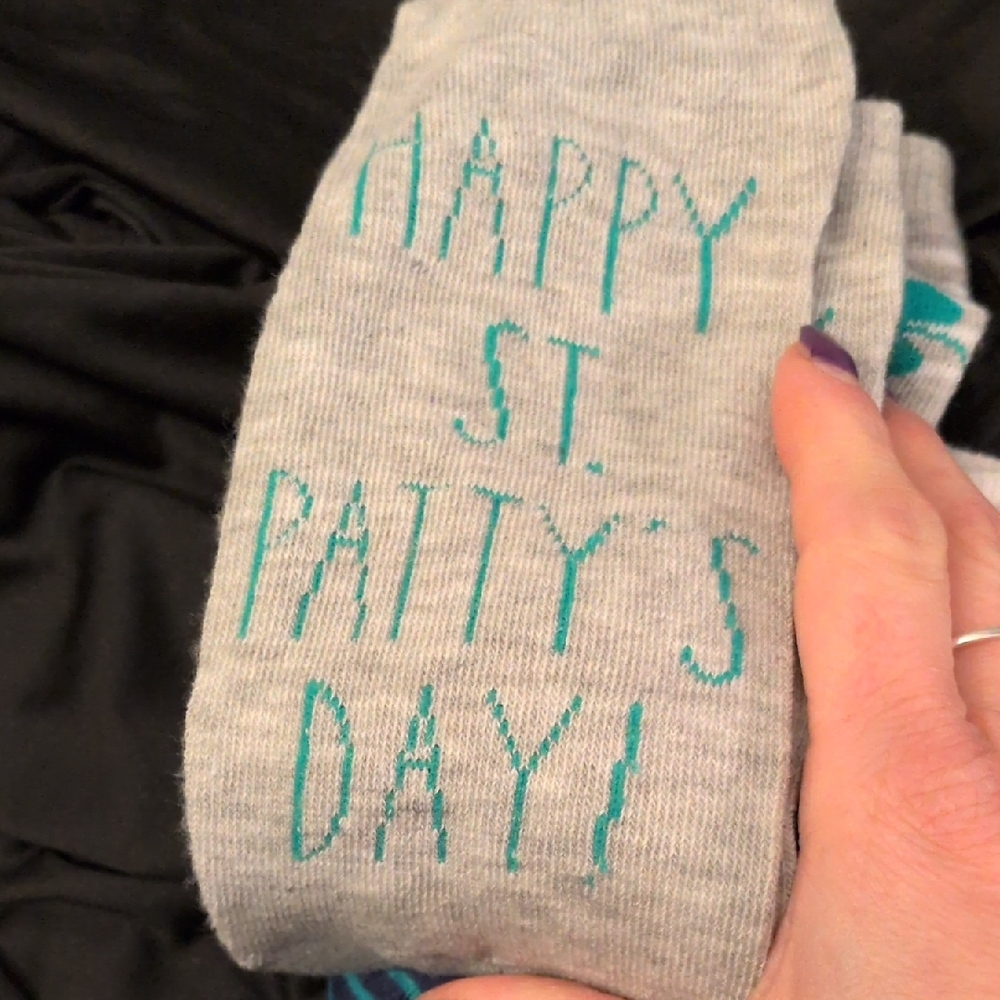 6 Pairs Multicolor St.Pattricks Day Patterned Socks Set - Picture 6 of 7